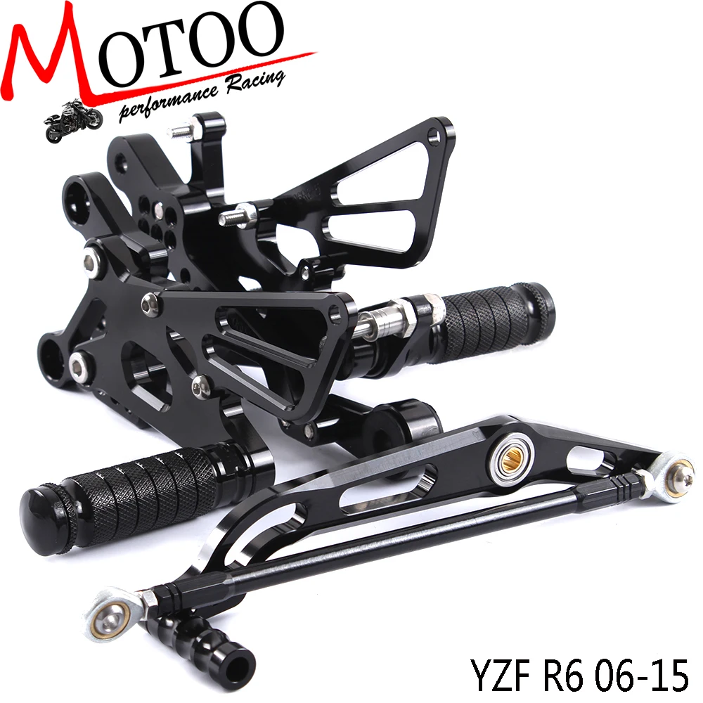 Motoo Full CNC aluminum Motorcycle Rearset Rear Set For YAMAHA YZF R6