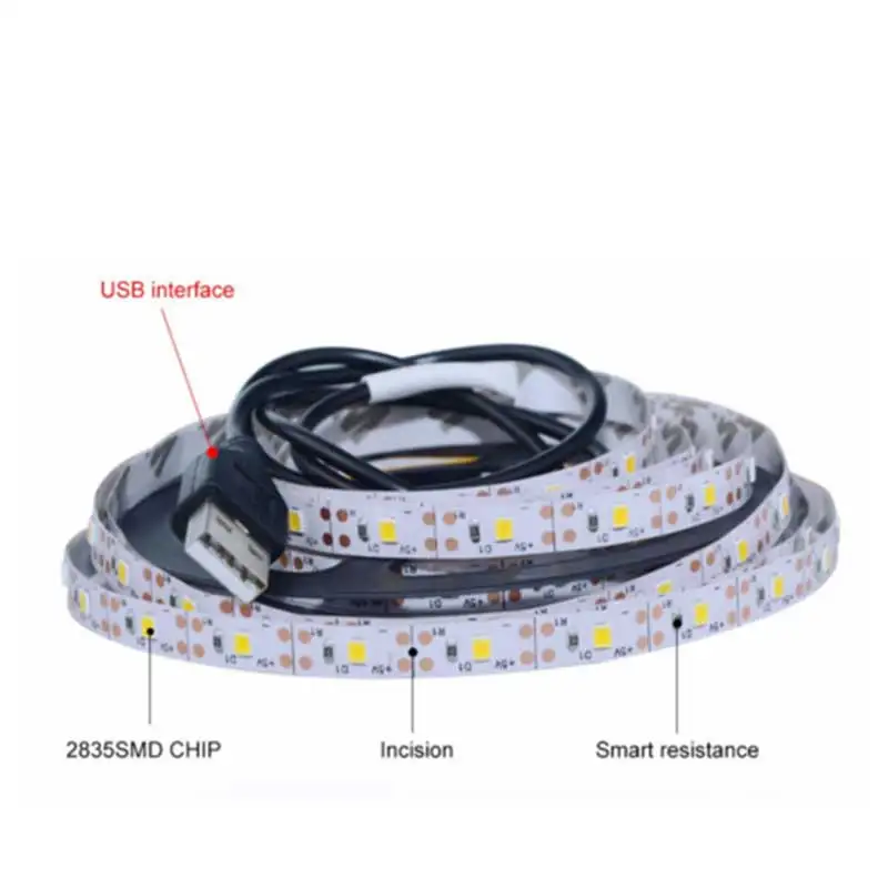 Лента светодиодная Foxanon 5 в пост. Тока 2835 RGB 0 м 1 2 3 м|led strip 2835|usb led stripstrip |