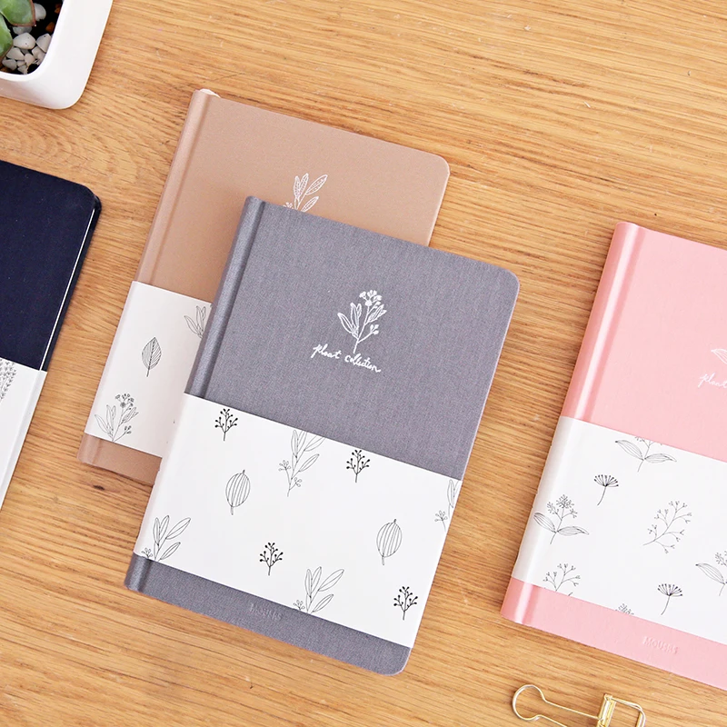 

NNRTS creative vintage solid color notebook A5 fresh grass set natural blank account book student study school office supplies