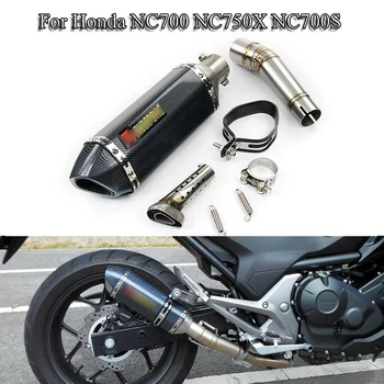 

NC700 NC750X Motorcycle Exhausat system pipe Mid Connect Pipe Exhaust With 51mm Muffler DB Killer For Honda Scooter Before 2020