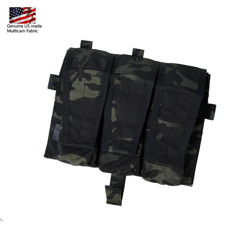 TMC Tactical TRI Pouch Front Panel Mag Pouch Triple Magazine Pouch For AVS Airsoft Tacitcal Gear 3153 - Color: Multicam Black