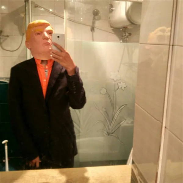 USA President Donald Trump Mask Horror Scary Halloween Prank joke Mask - Buyer's Show 2