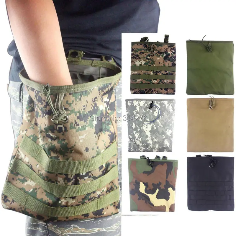 

Tactical Adjustable/Foldable Molle Recovery Paintball Magazine Mag Dump Pouch