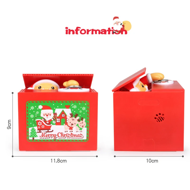 Рождественский Санта-Клаус Музыкальная Коробка для денег монстра подвижный автоматический палантин копилки в виде свиньи коробка Рождественские подарки для детей