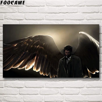 

FOOCAME Supernatural Devil Ghost TV Series Posters and Prints Silk Art Prints Wall Home Decoration Painting Decorative Pictures