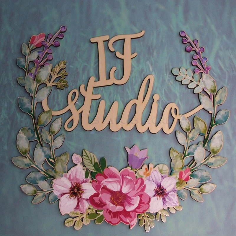 

Free shipping 1pcs custom name background board party of engagement wedding decoration propose marriage wood wreath