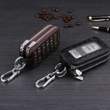 Мужской маленький кошелек для ключей, сумка для автомобильных ключей из натуральной крокодиловой кожи с двухслойным портативным карманом высокого качества