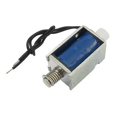 

High quality  Spring DC 24V 0.4A 5mm Stroke 50GF Force Push Type Solenoid Electromagnet Free shipping