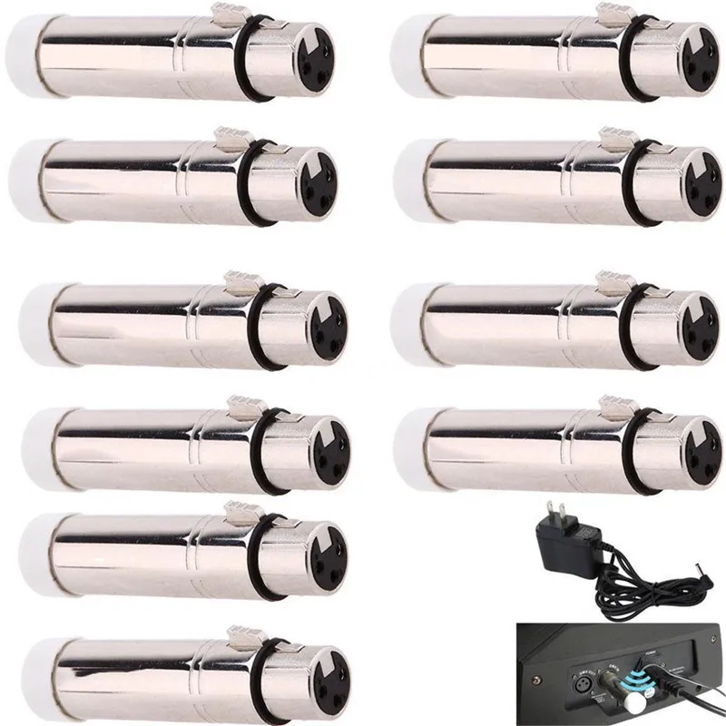 NDTUSMZ 5V 2.4Ghz ISM DMX512 Wireless Female XLR Receiver For Stage Party Light Wireless Trans-receiver Control System EU Plug