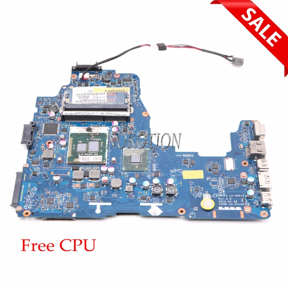 Материнская плата NOKOTION NWQAA LA-6061P k000104260 K000104250 для toshiba Satellite A660 A665 материнская