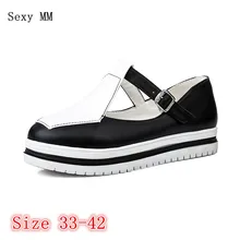 Женские оксфорды; слипоны; лоферы на плоской подошве; женская повседневная обувь на плоской платформе; высокое качество; большие размеры 33-40, 41, 42, 42