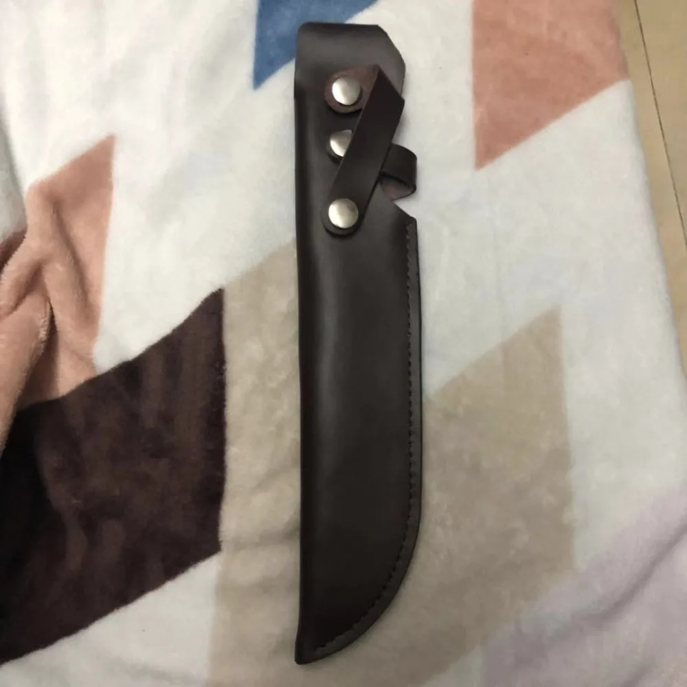 

Good Qualit EDC Fixed Blade Straight Knife Holder Outdoor Tool Belt Loop Hunt Multi Holster Carry Sheath Leather Scabbard with