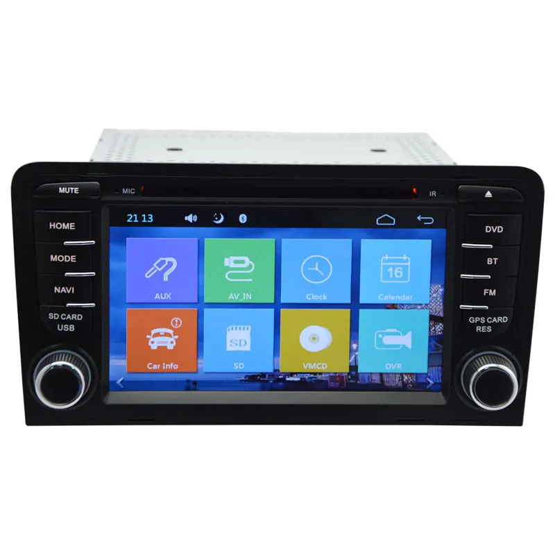Автомагнитола 2 Din с емкостным экраном DVD плеер для Audi A3 S3 2003 2012 стерео головное