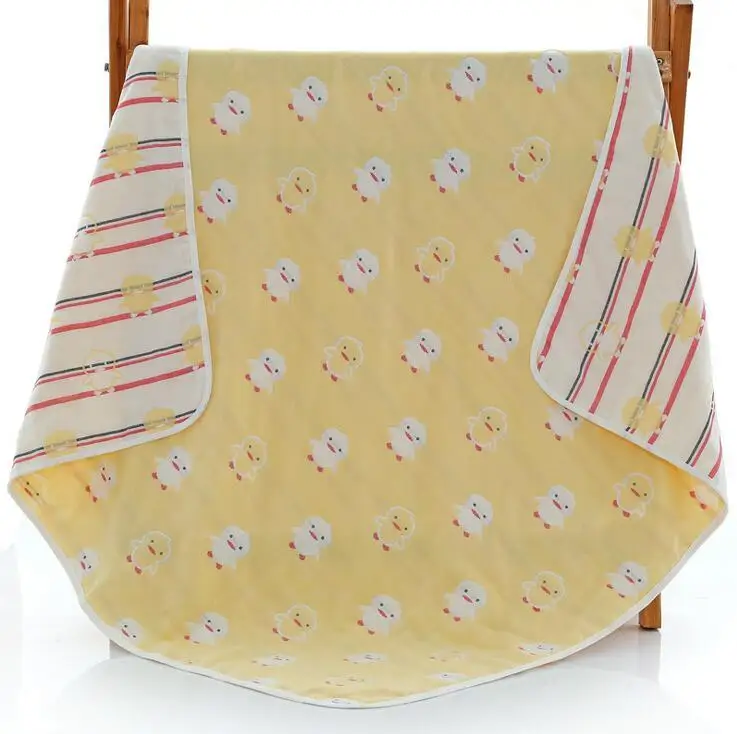 6 Слои натуральная детское одеяло для пеленания хлопок 110*110 см конверт Обёрточная бумага новорожденный супер мягкие детские постельные принадлежности пеленки 523123 - Цвет: COLOR21