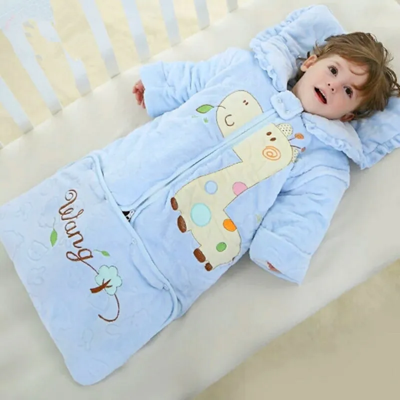 

Children's sleeping bags Babys boys and gils newborn dress thickened detachable sleeve