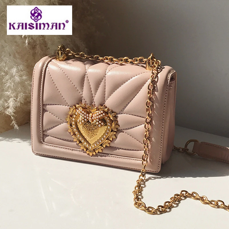 

Fashion Leather Chains Shoulder Messenger Clutches Bags Luxury Pearl Heart Lock Buckle Bag Handbags Women Bags Designer Louis gg