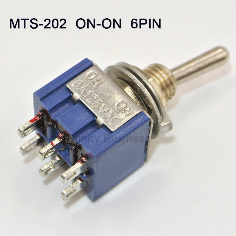 3PCS Mini MTS 102 3 polig SPDT ON ON 6A 125VAC Kippschalter HOT