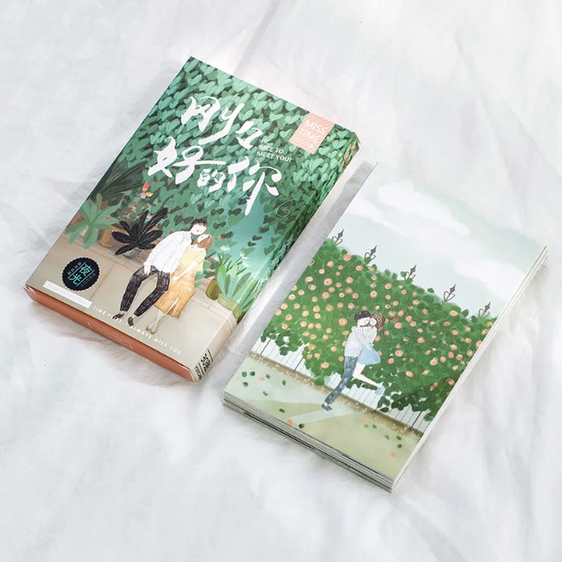

30 Pcs/Set Nice To Meet You luminous Postcard /Greeting Card/Message Card/Birthday Letter Envelope Gift Card