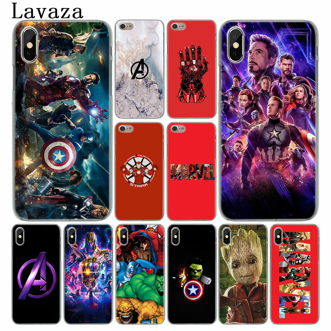 

Lavaza Marvel Avengers Endgame Captain America Hard Phone Case for iPhone XR XS X 11 Pro Max 10 7 8 6 6S 5 5S SE 4S 4 Cover
