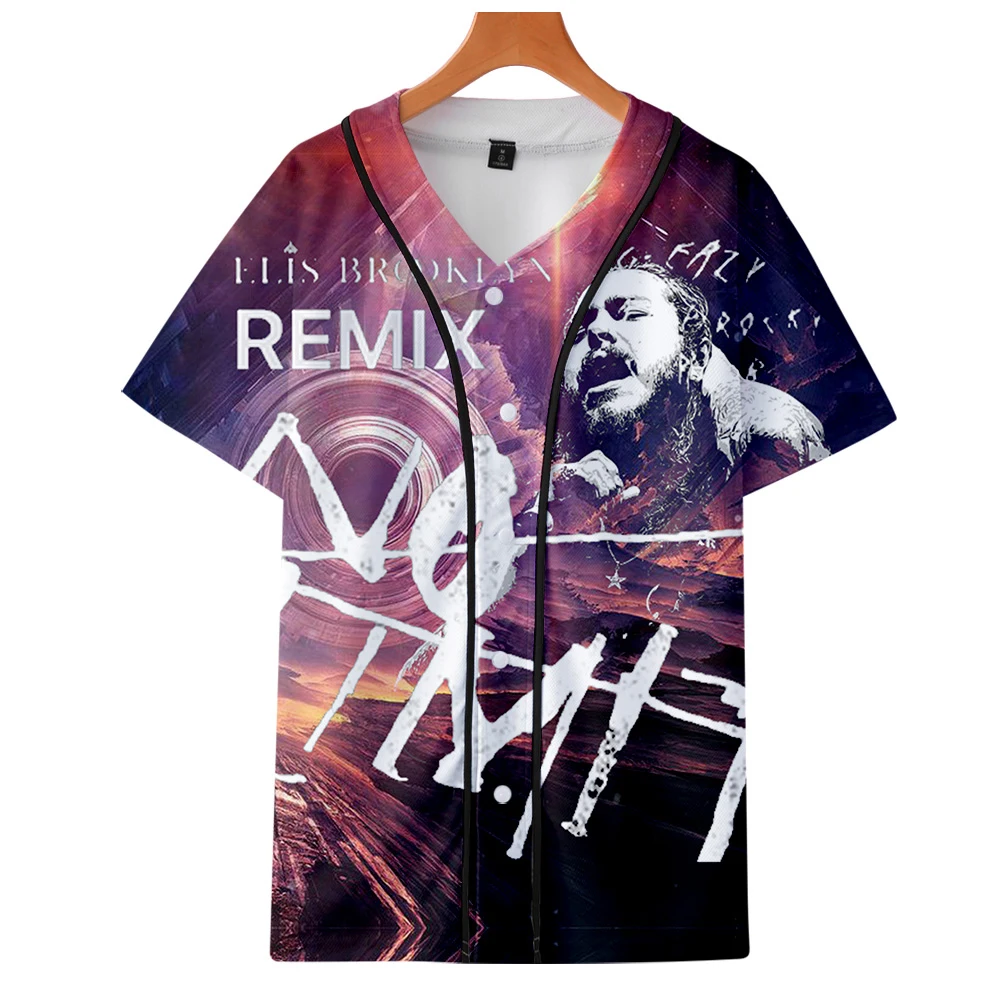 

Post Malone 2019 3D Print Men Casual Shirt Short Sleeve Loose Tops Streetwear Tropical Hawaiian Shirt Men Wholesale And Retail