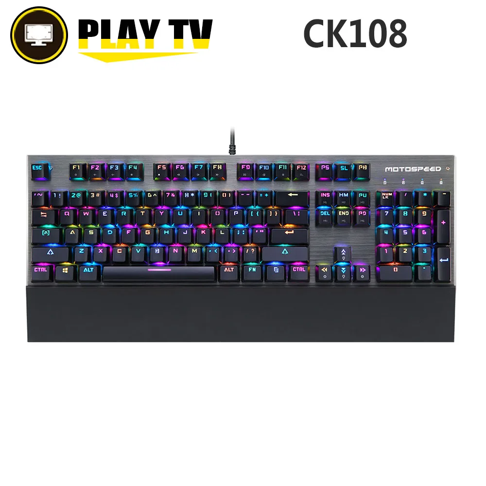 bilder für Original Motospeed CK108 RGB blauen schalter Mechanische Tastatur Gaming Wired LED Hintergrundbeleuchtung hintergrundbeleuchtung für Gamer PC desktop laptop bilder für Original Motospeed CK108 RGB blauen schalter Mechanische Tastatur Gaming Wired LED Hintergrundbeleuchtung hintergrundbeleuchtung für Gamer PC desktop laptop