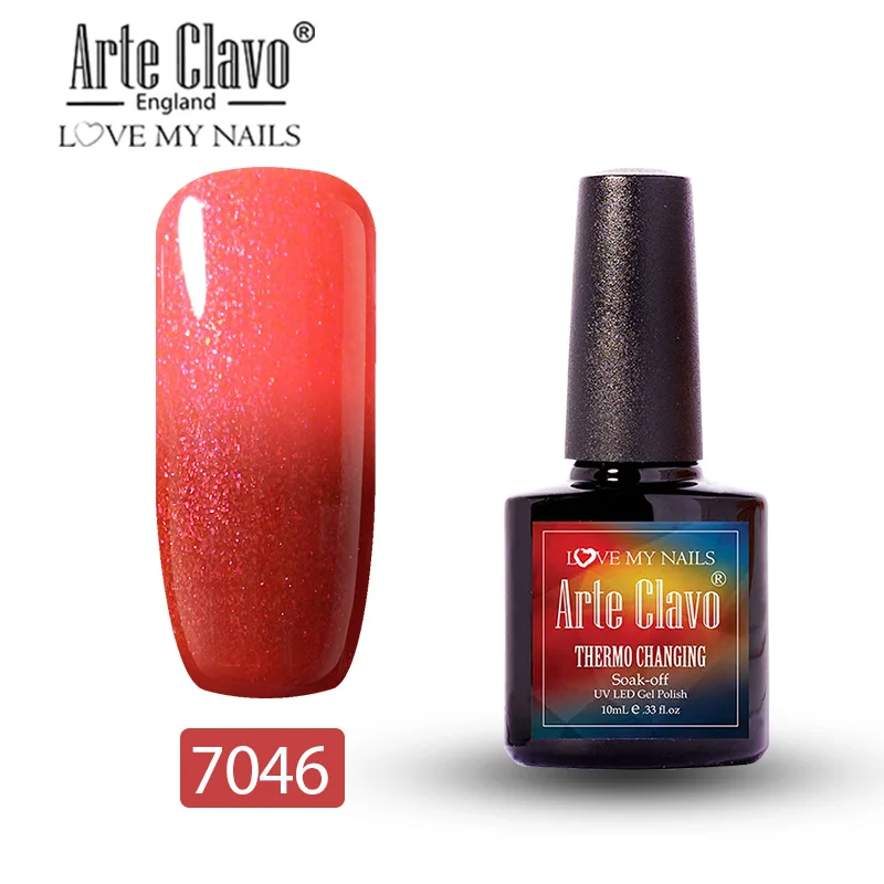 Arte Clavo температурный Гель-лак для ногтей маникюр термо-гель лак для ногтей изменение настроения цвет Гибридный лак - Цвет: 7046