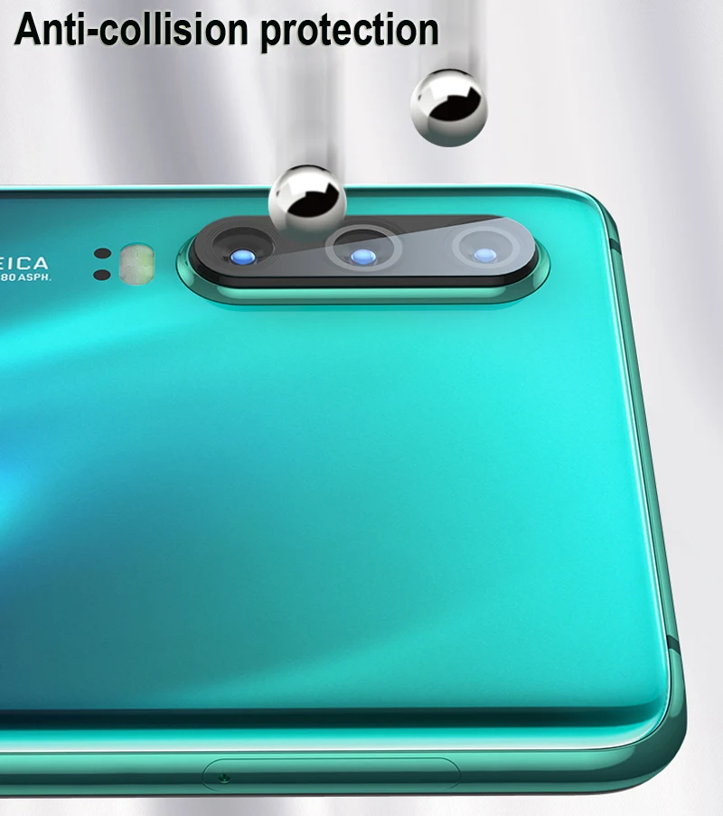 Защитный экран для объектива камеры Huawei P30 Pro + металлический защитный кольцевой