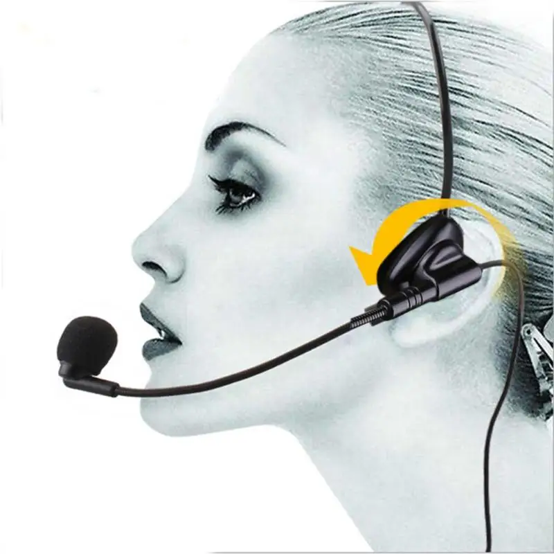 

Cable Head-mounted Headset Microphone Flexible Wired Boom Amplifie