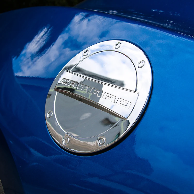  SHINEKA ABS Car Styling Fuel Tank Cap Gas Tank Cover Decoration for Chevrolet Camaro 2017+ Car Acce
