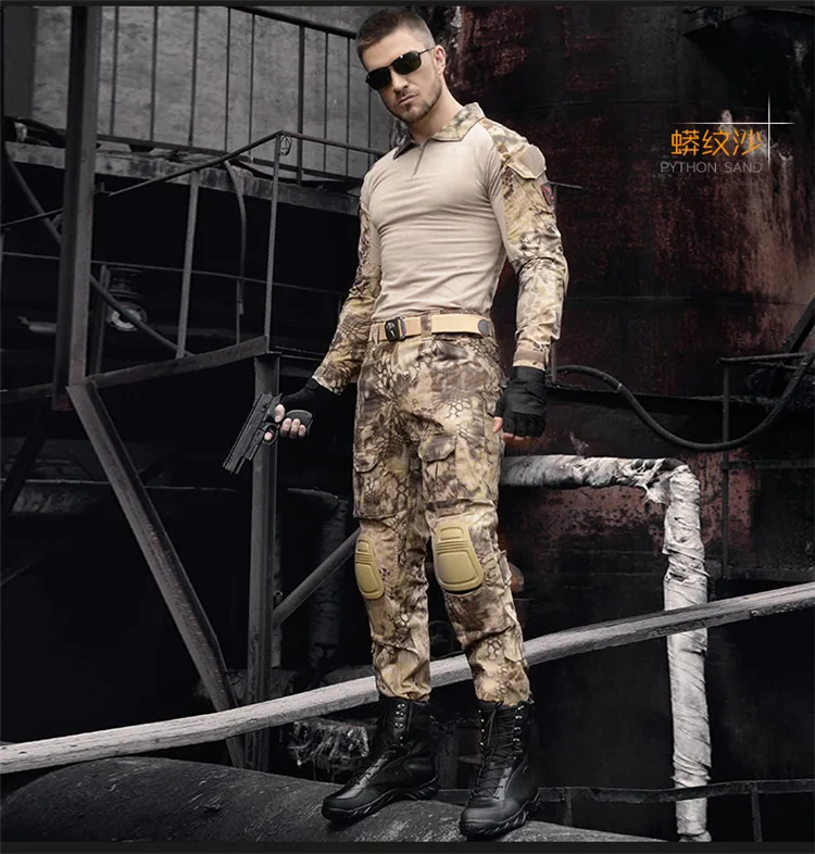 Высококачественная Защитная Военная Униформа многослойная куртка и штаны с накладками, боевая одежда армейский костюм 11 цветов - Цвет: MKTA