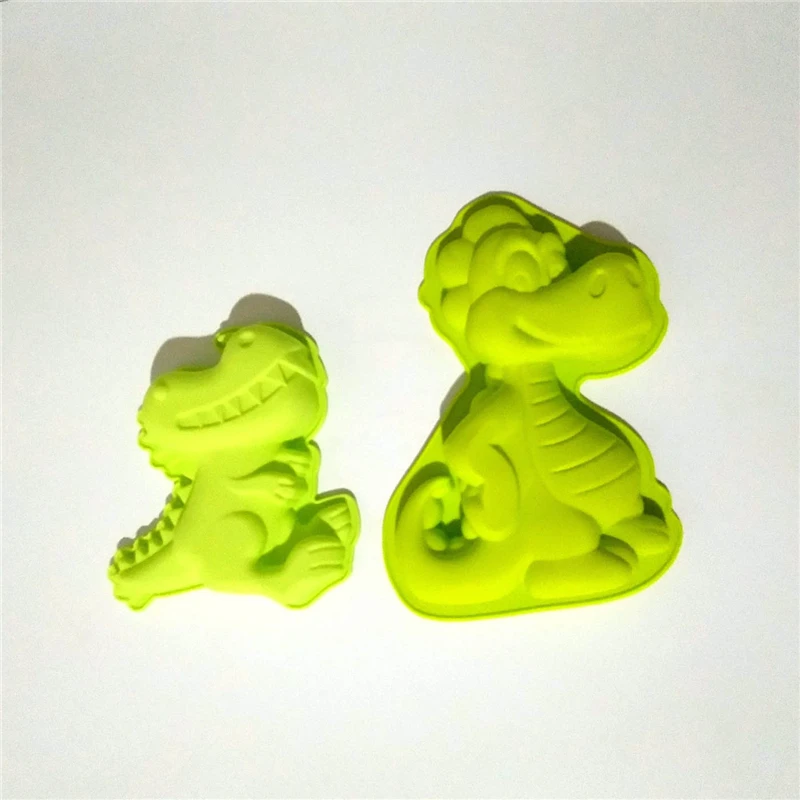 2 шт. дизайн милый мультфильм 3D динозавр силиконовые формы торт Кастрюли мусс, торт плесени DIY Пирог Инструменты Формы для выпечки Mold Maker
