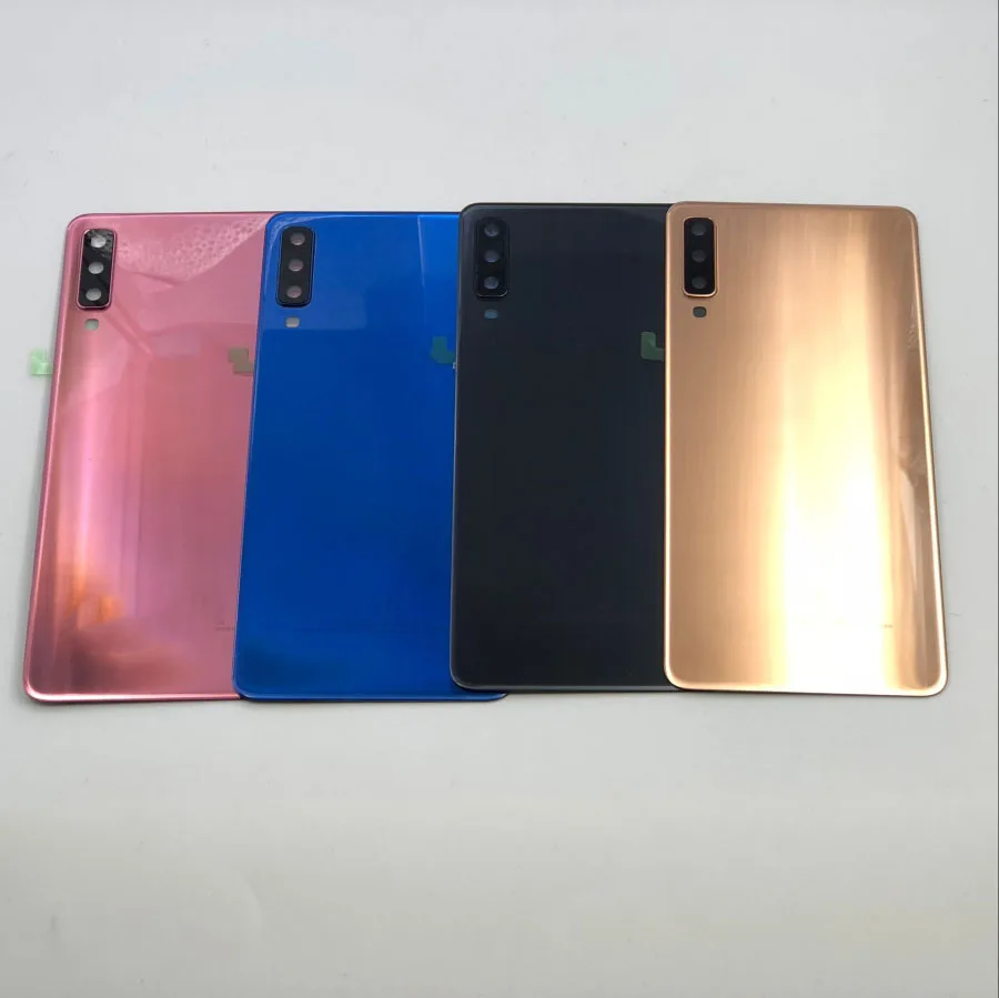 

Original Battery Back Cover Glass Door Housing Replacement + Rear Camera Glass Lens Frame For Samsung Galaxy A7 2018 A750 A750F