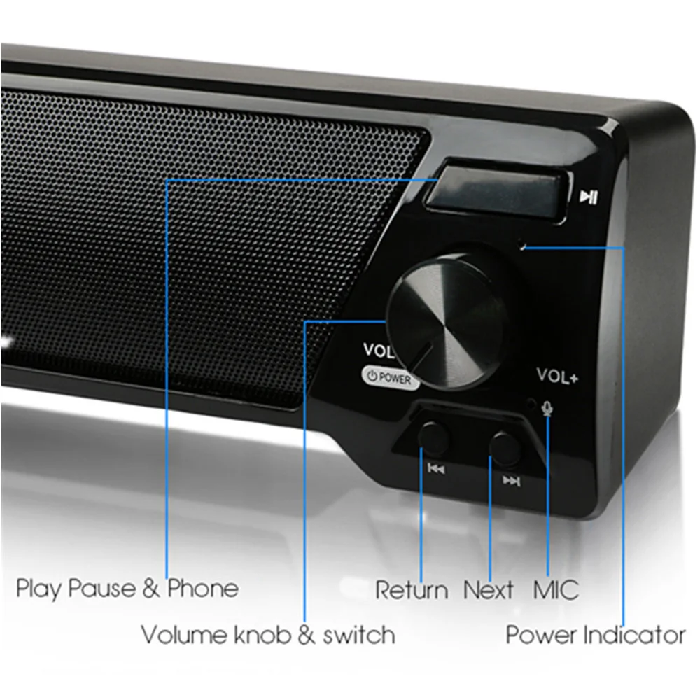 Bluetooth ТВ Soundbar тонкий колонка беспроводная звуковая панель колонки для компьютера