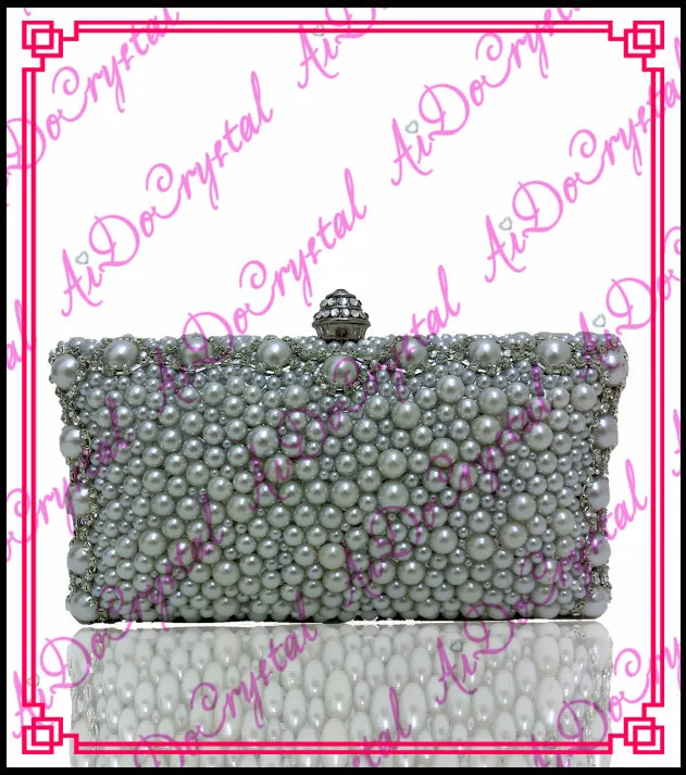 Aidocrystal grey crystal stones paved clutch bag and high heel pumps font b set b font