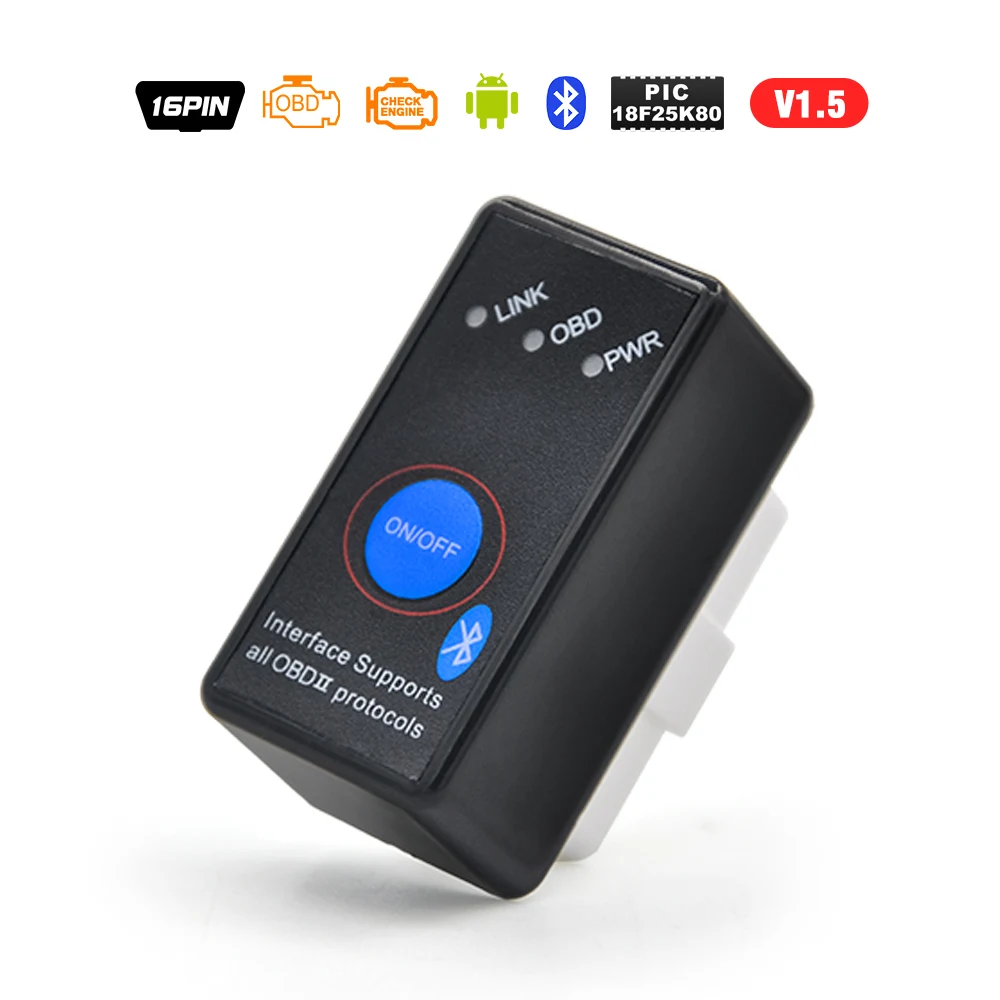 ELM 327 V1.5 Мини bluetooth для Android Крутящий момент V2.1 Супер Мини elm327 wifi obd2 автомобильный диагностический сканер elm 327 usb - Цвет: v1.5 bluetooth