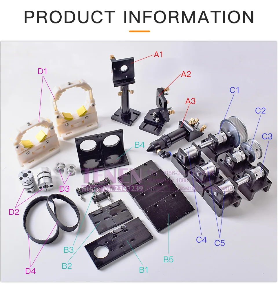 DIY Лазерная металлическая передача деталей, набор лазерных головок СО2, Лазерные Механические компоненты для лазерная резка, гравировальный станок