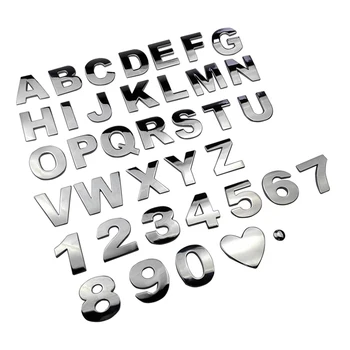 

3d Letter Number Emblem for Audi Abarth Buick Lancia Chrysler Nissan Toyota Land Rover Opel Car Truck Chrome Sticker Decoration