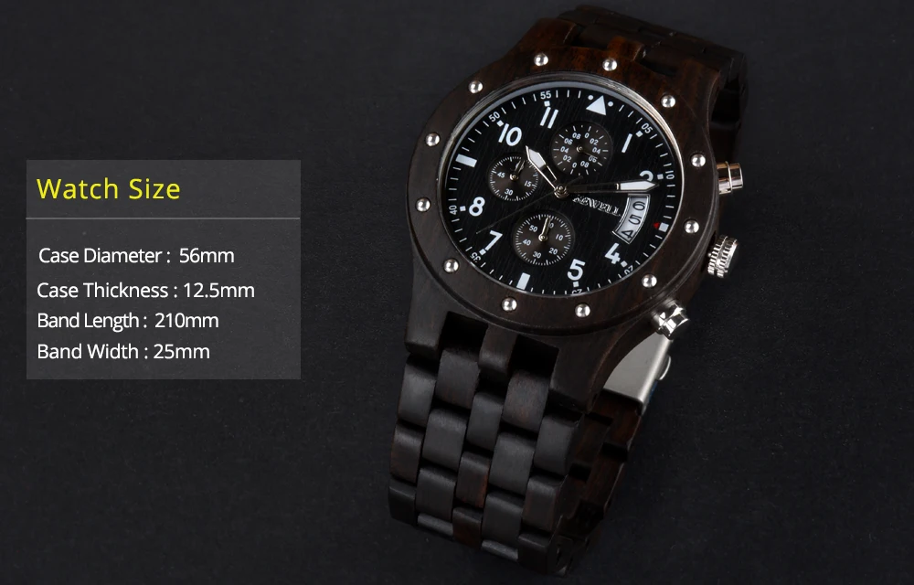 BEWELL WOODEN WATCH
