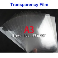 50 Pieces A3 PET Laser Printing Transparency Film Waterproof Transparency Film Screen Printing Transfer Film
