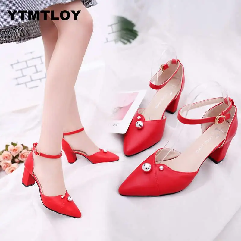 

2019 New Hot Summer Women Shoes Pointed Toe Pumps Dress High Heels Boat Wedding Tenis Feminino Side With Zapatos De Mujer