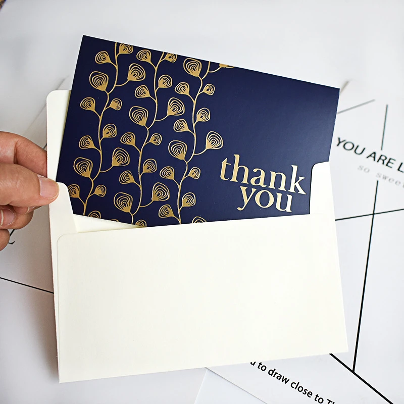 9 шт./компл. складные Спасибо карты бумажные конверты милые День рождения свадебные карточки приглашения Новые