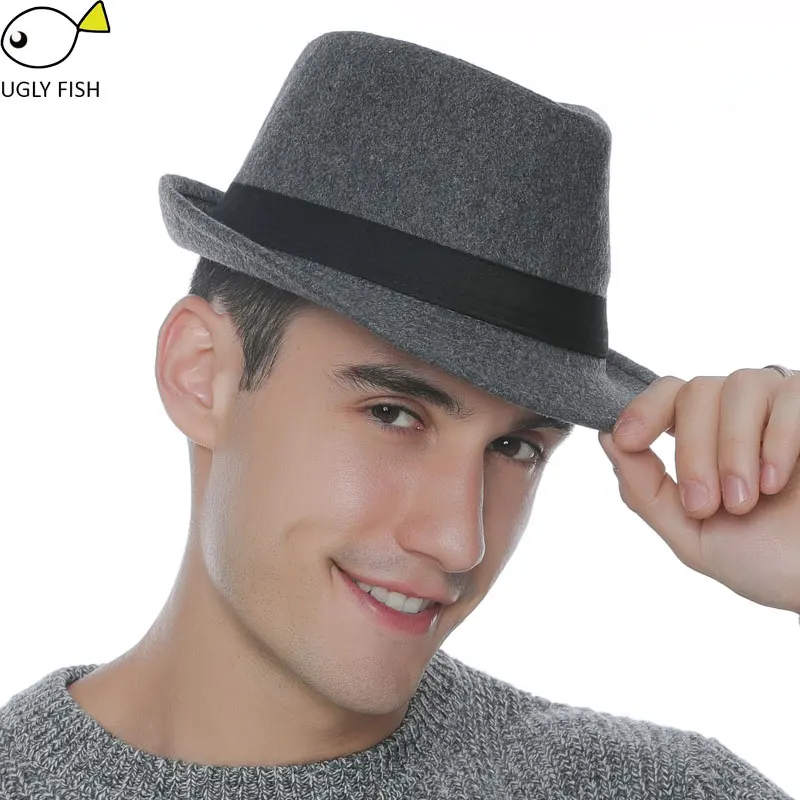 המגבעות Original Unisex Structured Wool Fedora Hat Fedora hats for