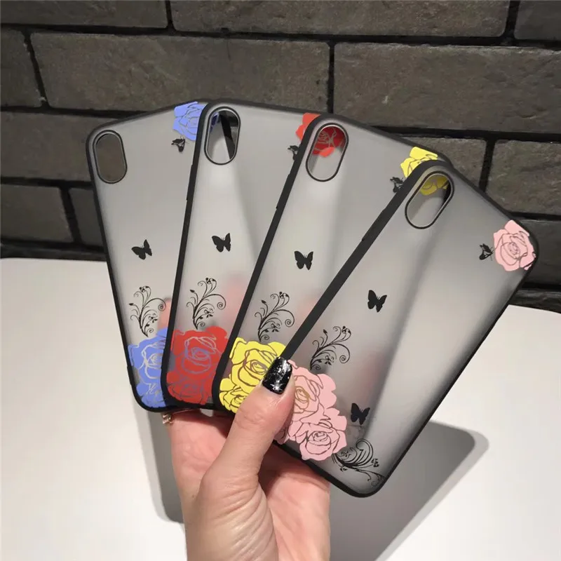 Модный кружевной чехол Tfshining для телефона с цветами iPhone X XS Max XR 8 7 6s Plus Матовый