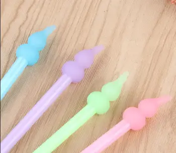 

candy color hulusi gel Pen Ink Pen cute School prize Office writing Supply kawaii student Stationery black needle pen 48pc/lot