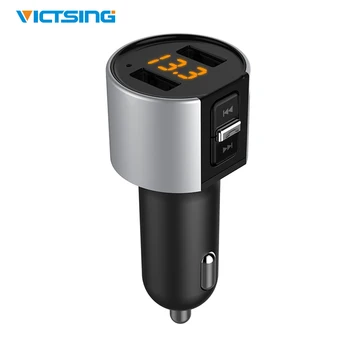 

Victsing Auto Bluetooth FM Transmitter Car MP3 Player Cigarette Lighter Handsfree Kit Dual USB Charging Battery Car Flash Driver