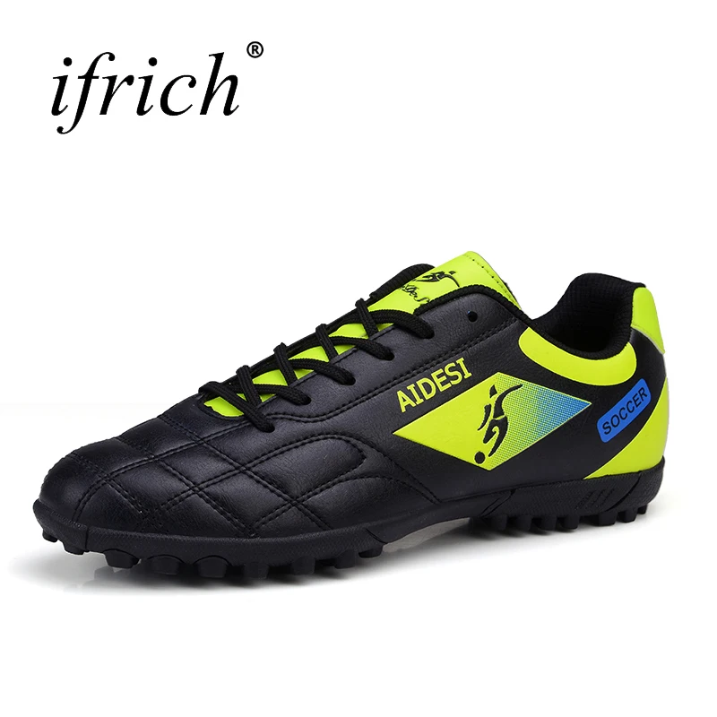 Tanie 2019 korki buty piłkarskie dla mężczyzn dzieci buty piłkarskie buty na murawę skórzane buty piłkarskie chłopcy piłka nożna Sneaker Turf Boot