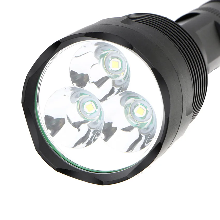 Светодиодный фонарик высокой мощности 3 * Cree XML T6 военный тактический фонарь 18650