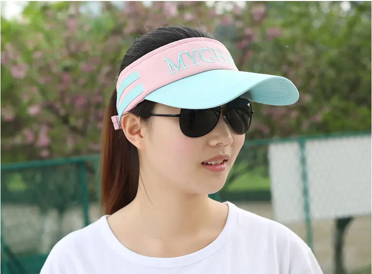 sun visor caps men women sun visor hat outdoor summer black white visors for women  (6)