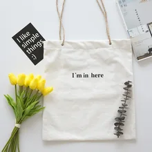 YILE хлопок холст Экологичная для шоппинга с ручкой сумка Печать английские буквы ZT718b
