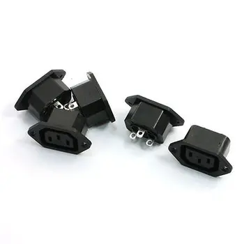 

5Pcs AC 250V 10A 3 Pin Screw Type IEC 320 C13 Socket Outlet Power Adapter